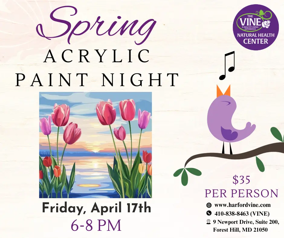 Spring May Paint Spring Acrylic Paint Night - The Vine Natural Health Center